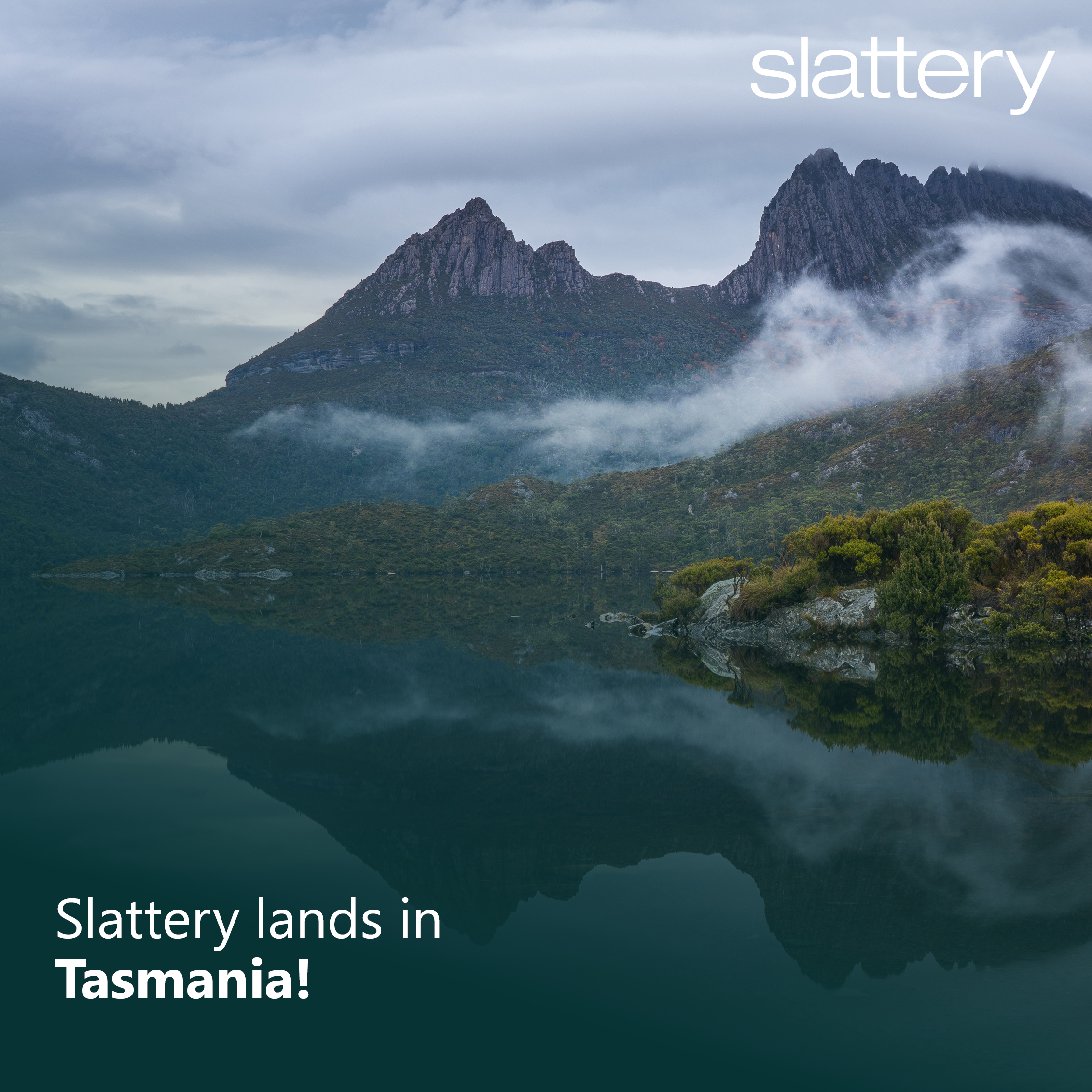 Slattery lands in Tasmania - image of Cradle Mountain